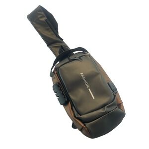 Fashion Sling unisex, Bag Anti Theft Crossbody Shoulder Chest Bag Pack Gray Brow